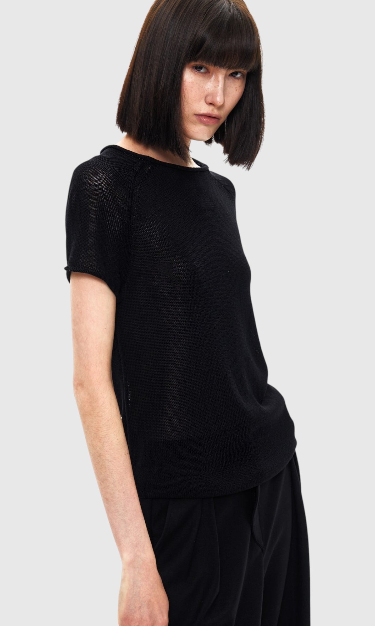 Slight Vogue Raw-Edge Knit Tee — product image 5