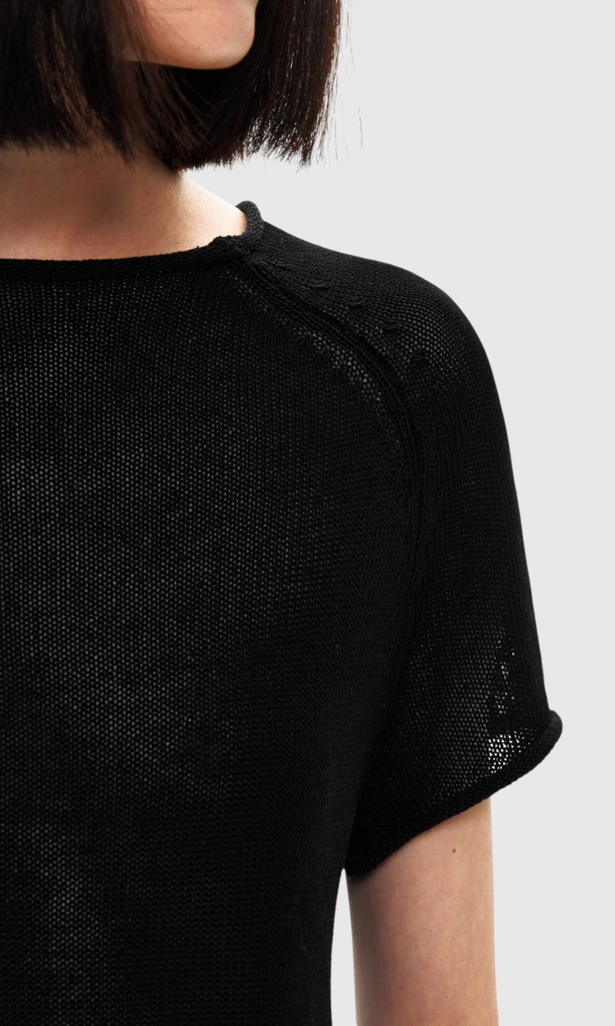 Slight Vogue Raw-Edge Knit Tee — product image 8