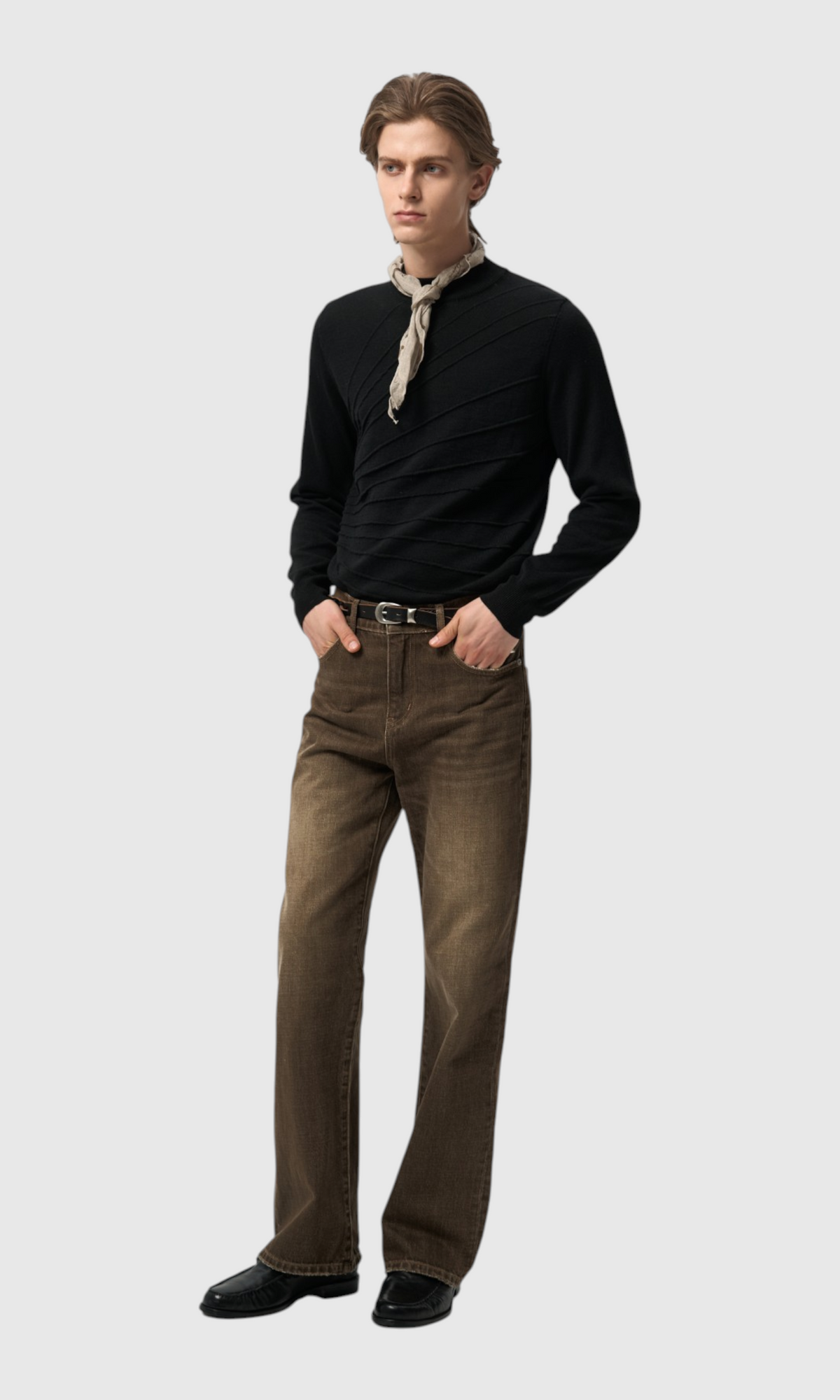 Slight Vogue Leather-Pocket Jeans — product image 6