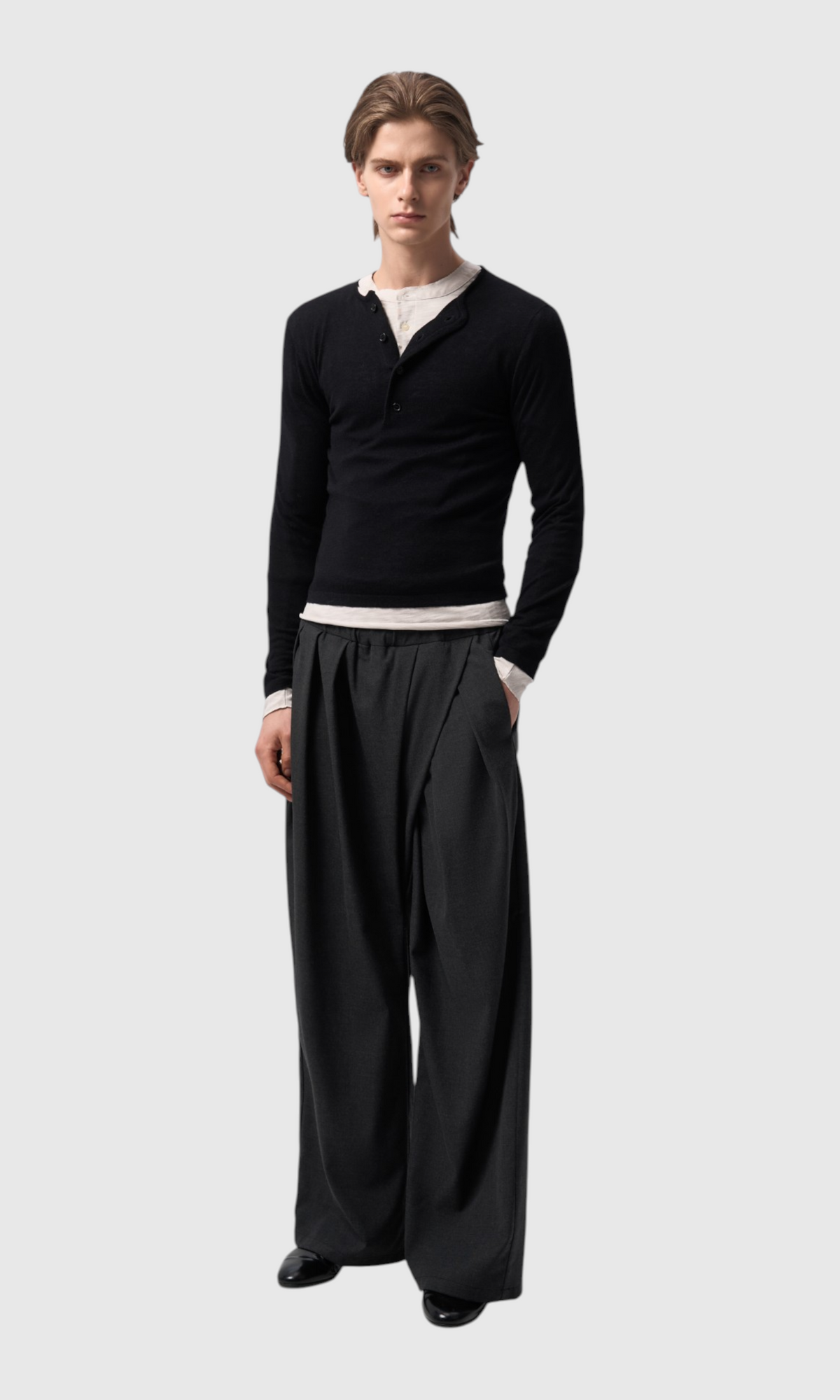 Slight Vogue Pleated Wide-Leg Trousers — product image 1