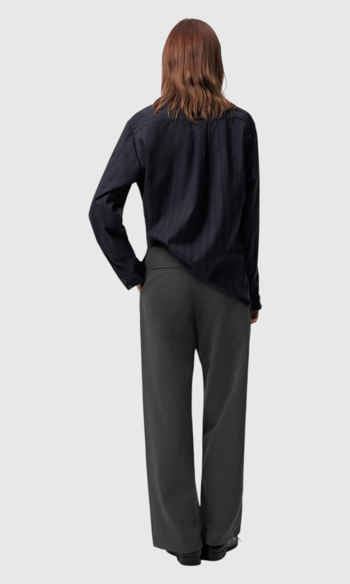 Slight Vogue Curved-Collar Stripe Shirt — product image 7