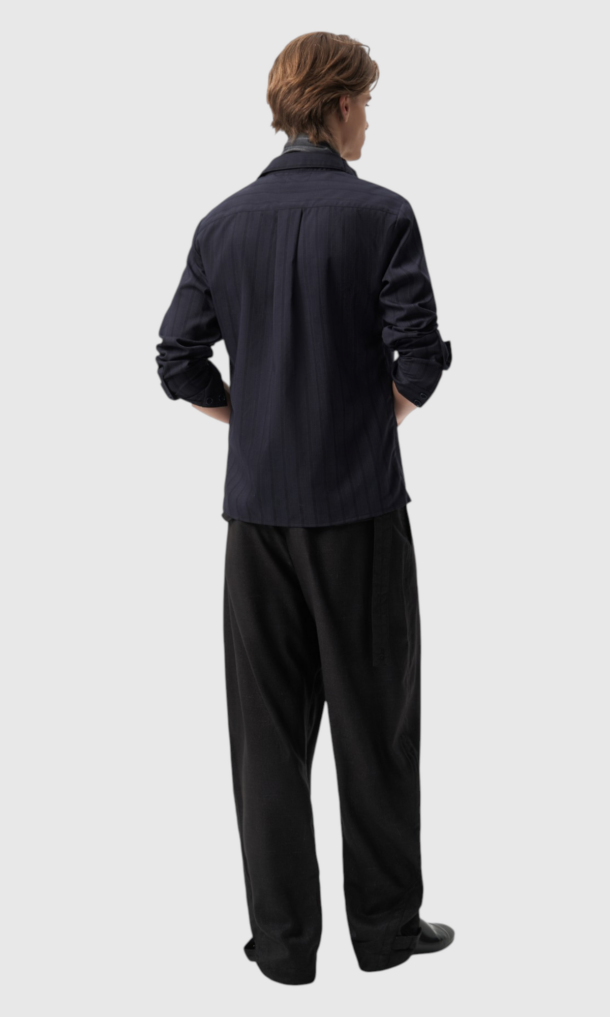 Slight Vogue Curved-Collar Stripe Shirt — product image 3