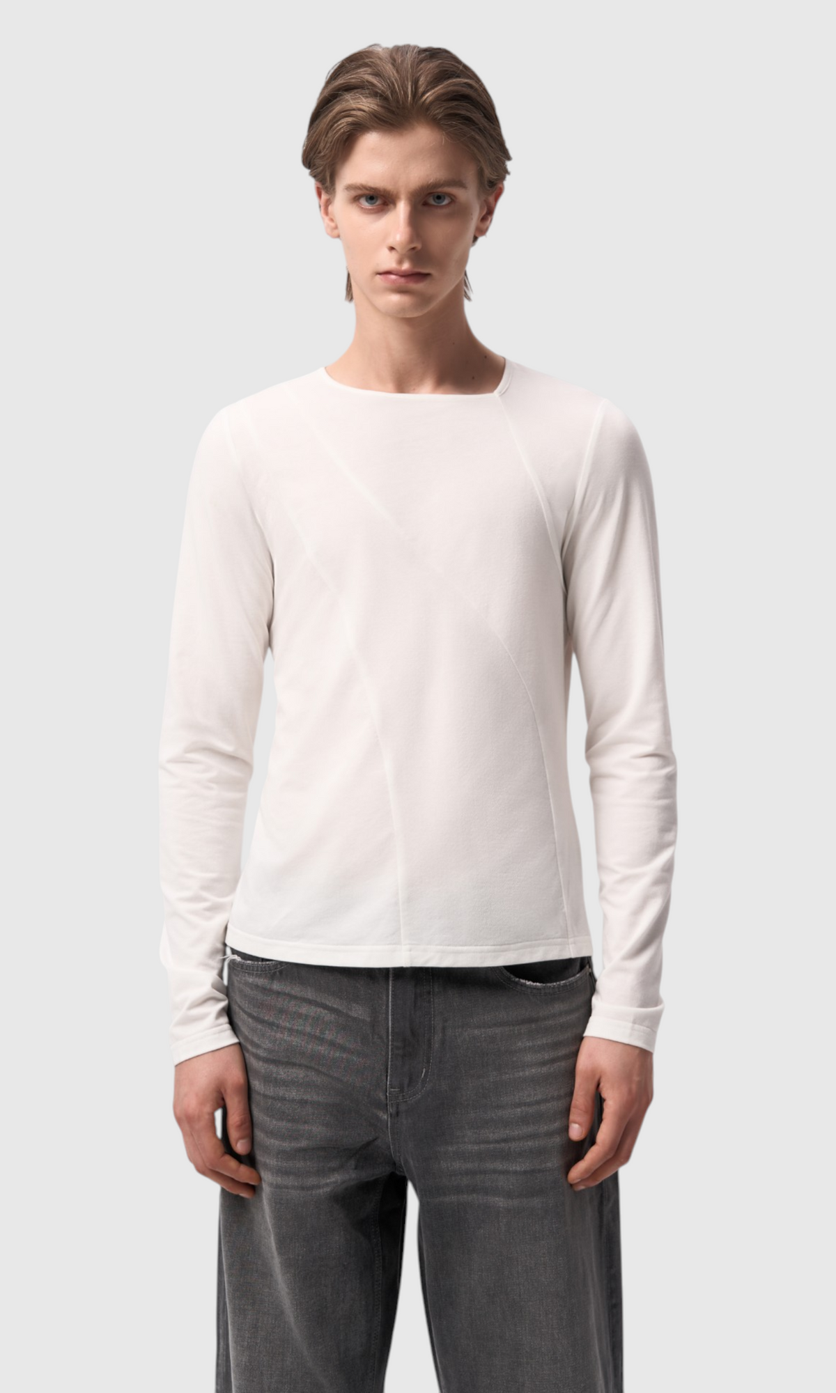 Slight Vogue Asymmetric Linen Long-Sleeve Top — product image 4