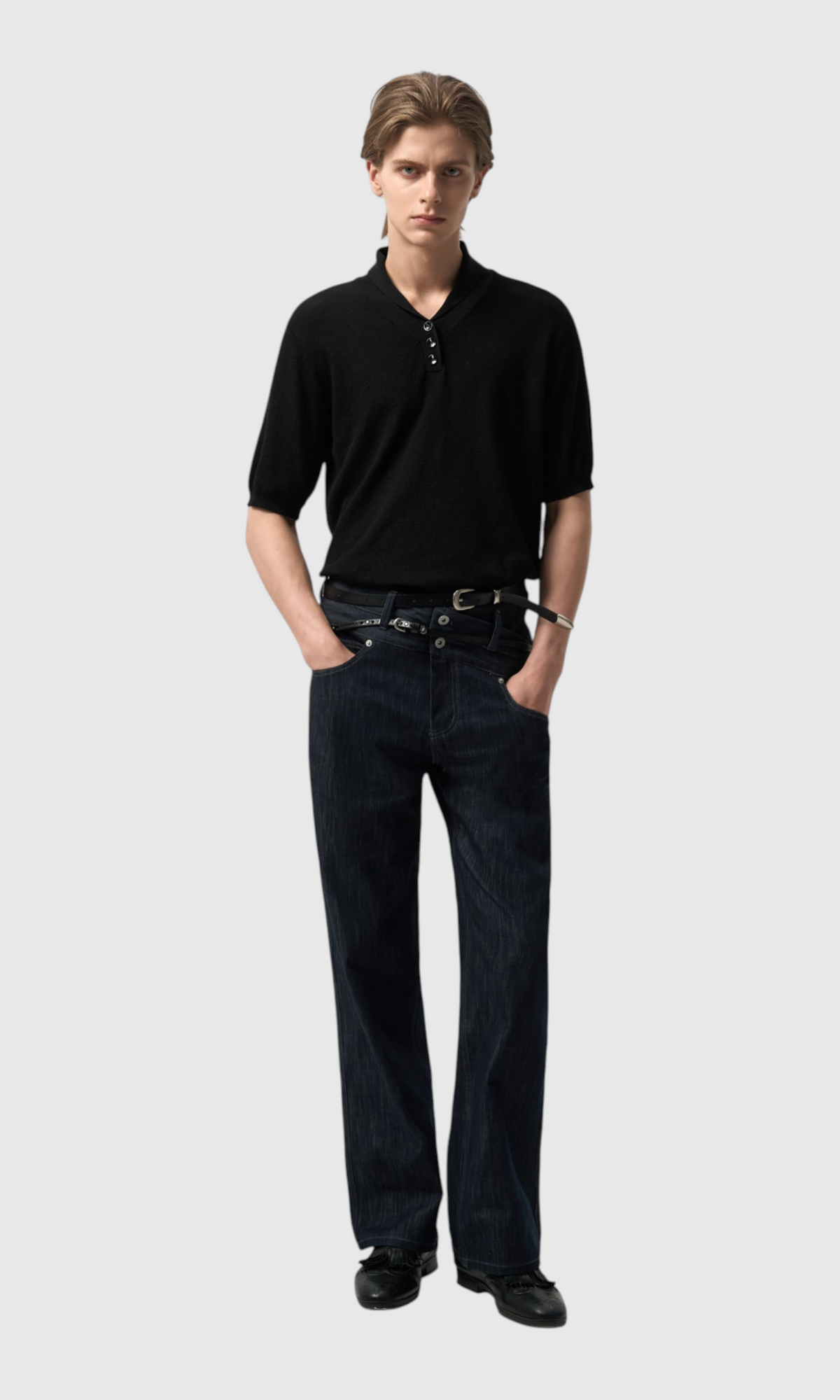 Slight Vogue Double-Waistband Jeans — product image 3