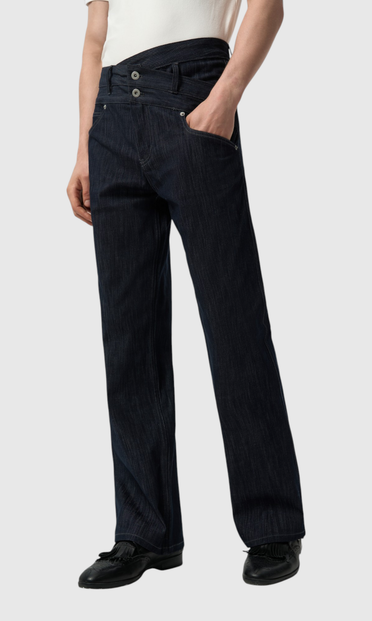 Slight Vogue Double-Waistband Jeans — product image 4