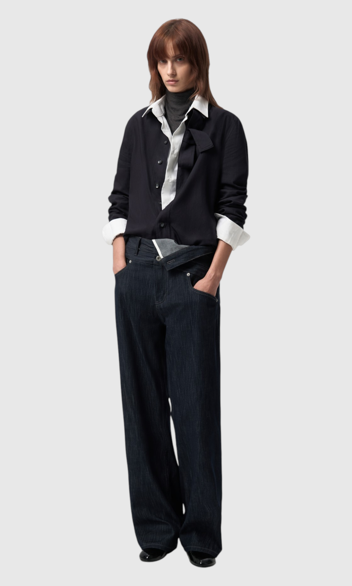Slight Vogue Tie-Neck Tencel Shirt — product image 1