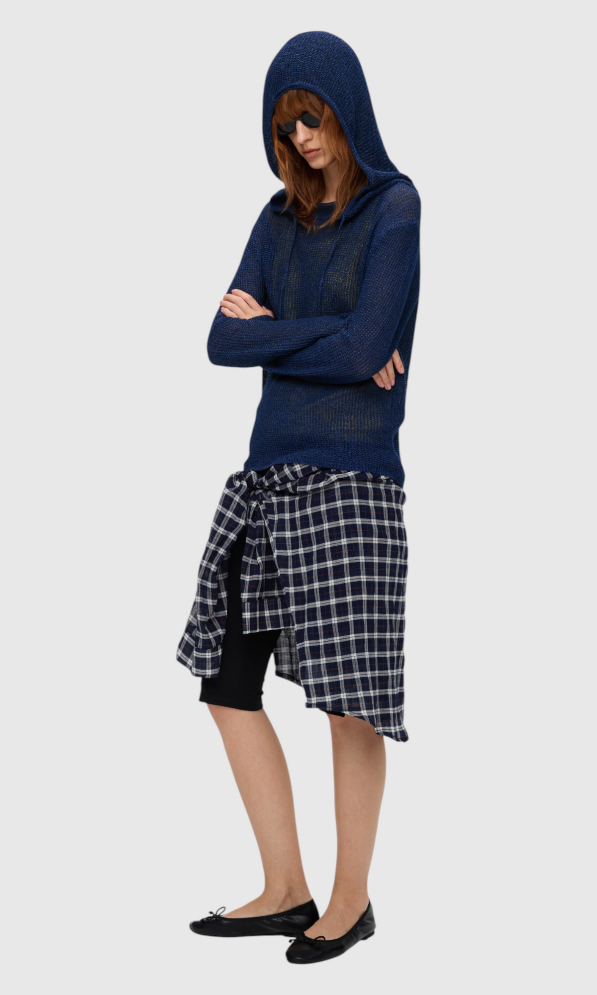 Slight Vogue Indigo Knit Hoodie — product image 9