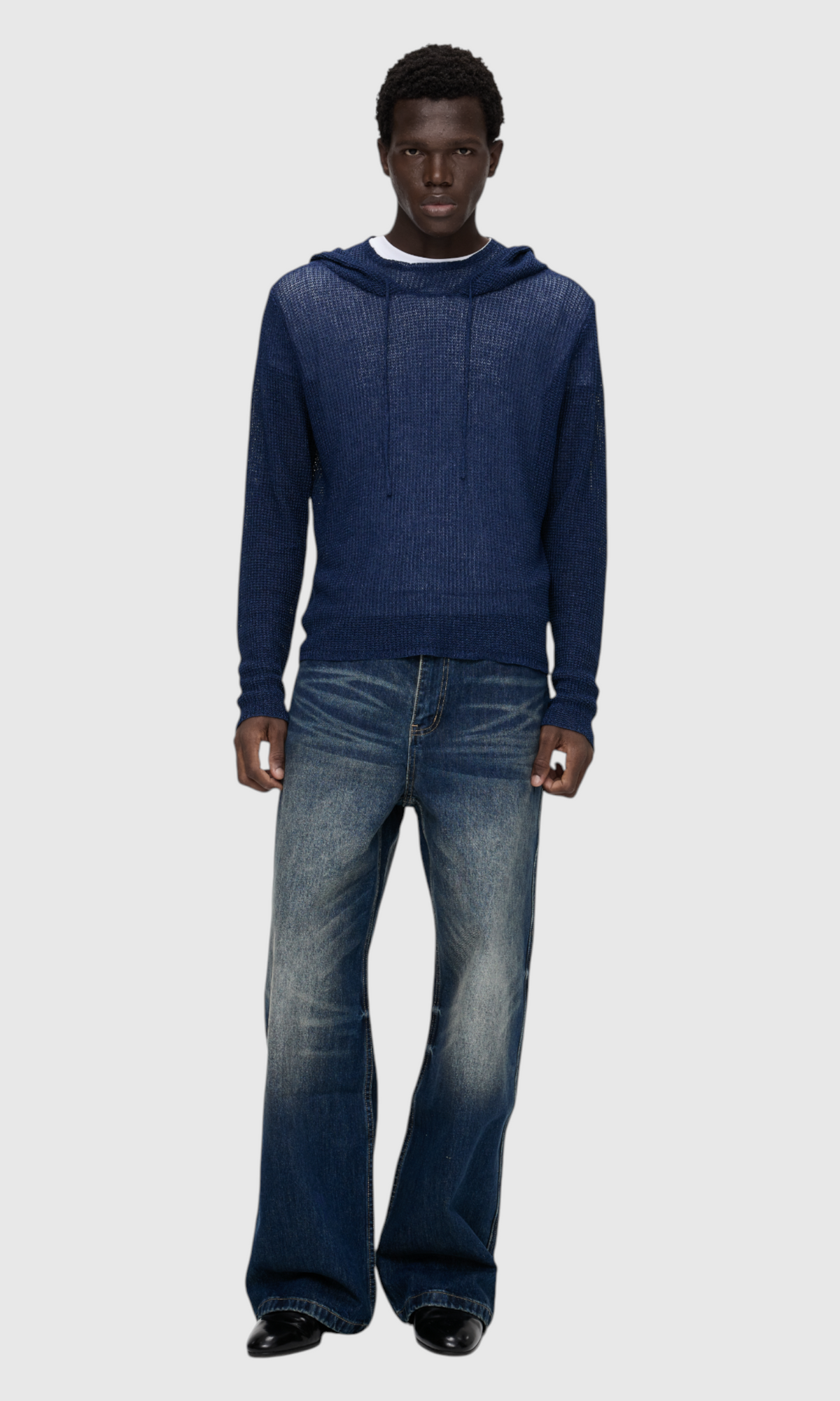 Slight Vogue Indigo Knit Hoodie — product image 1