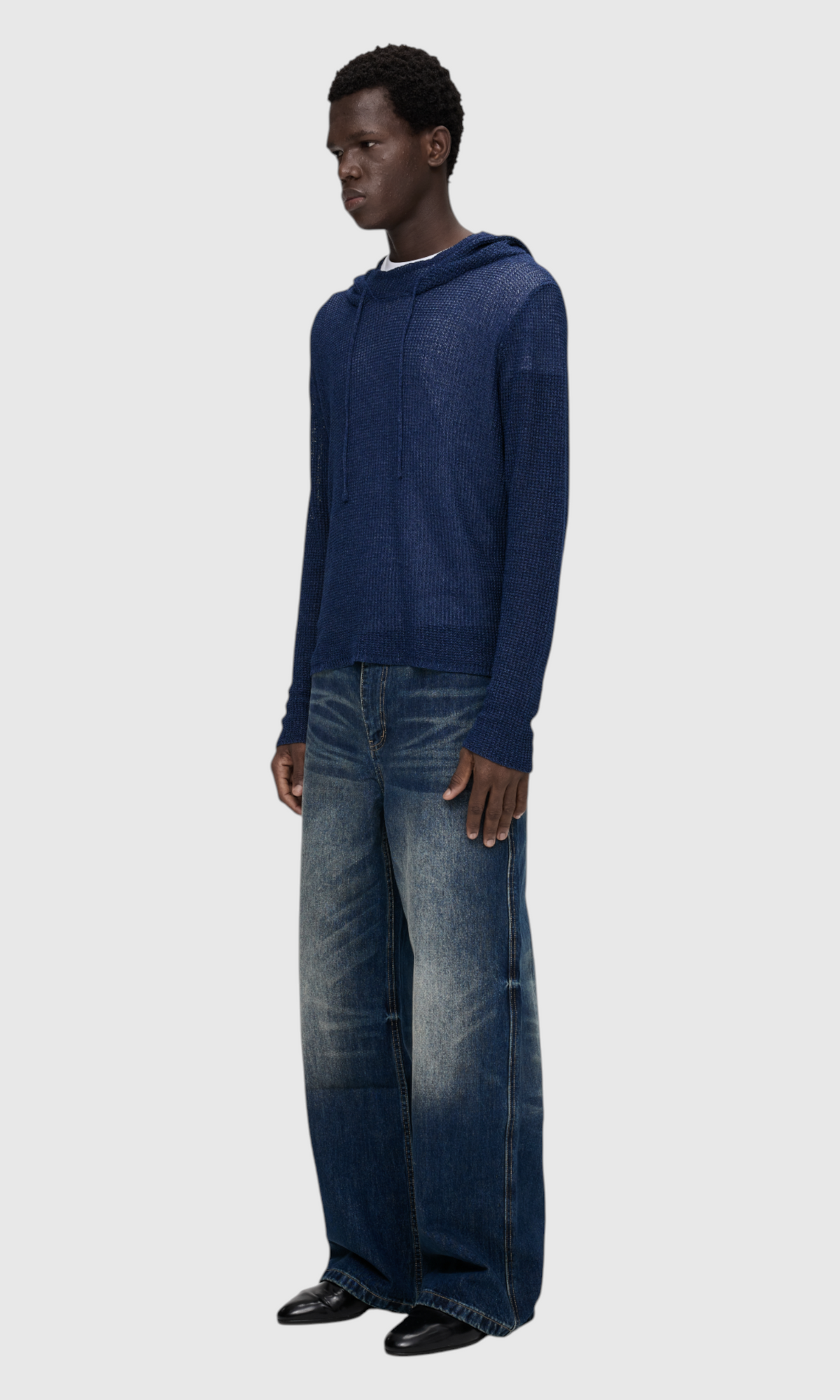 Slight Vogue Indigo Knit Hoodie — product image 2