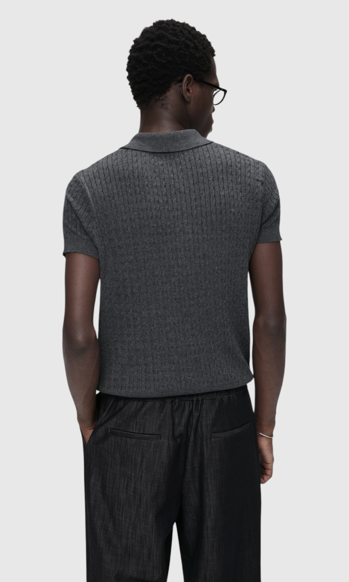 Slight Vogue Cable Knit Polo — product image 8